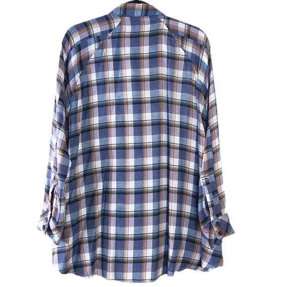 NEW BDG Urban Outfitters Brendan Flannel Long Sleeve Button Down Shirt Shacket S - Picture 5 of 11